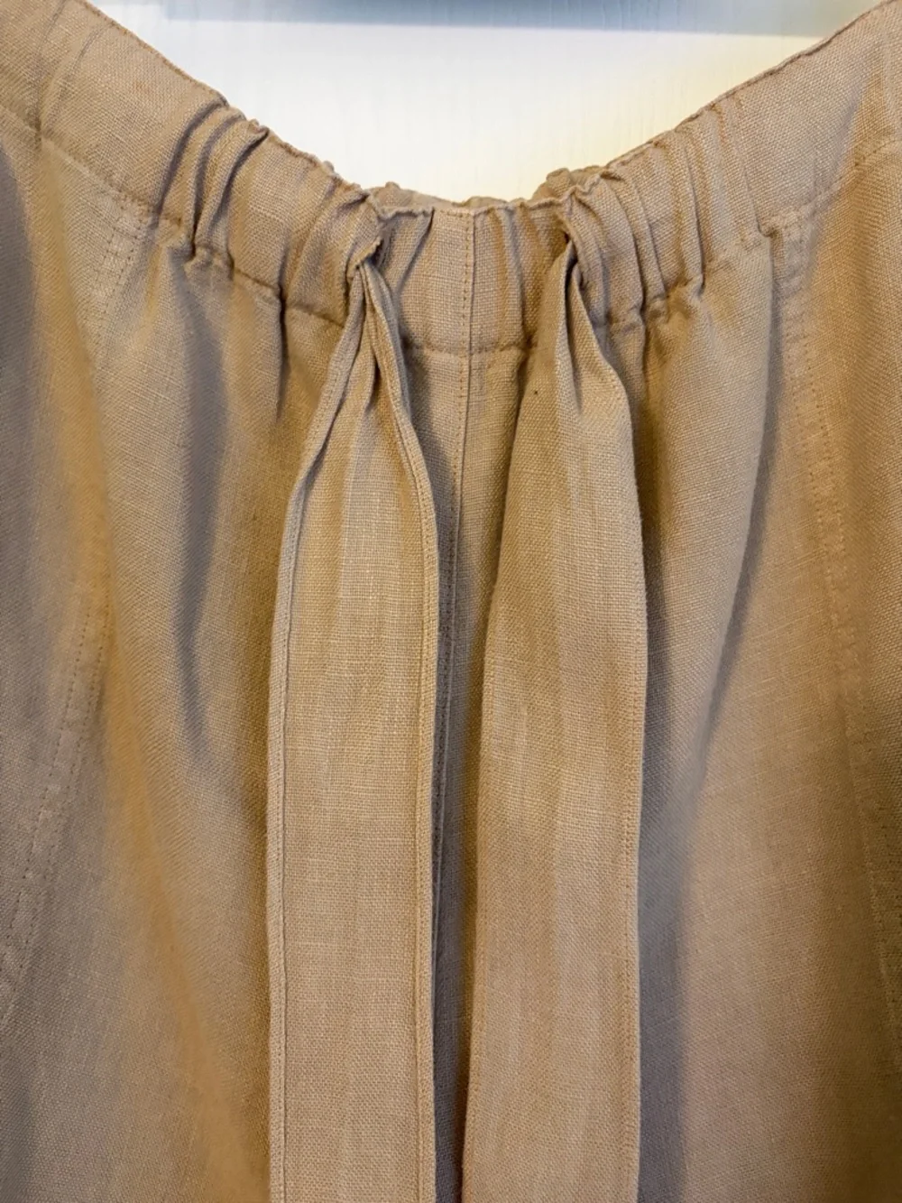 Raquel Allegra Taupe Drawstring Capris - Picture 3 of 11